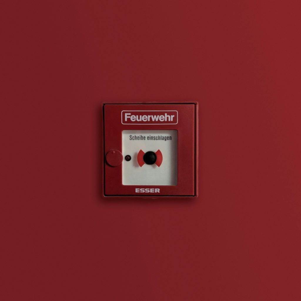 fire alarm sensor installation modern interior aesthetic professional photography